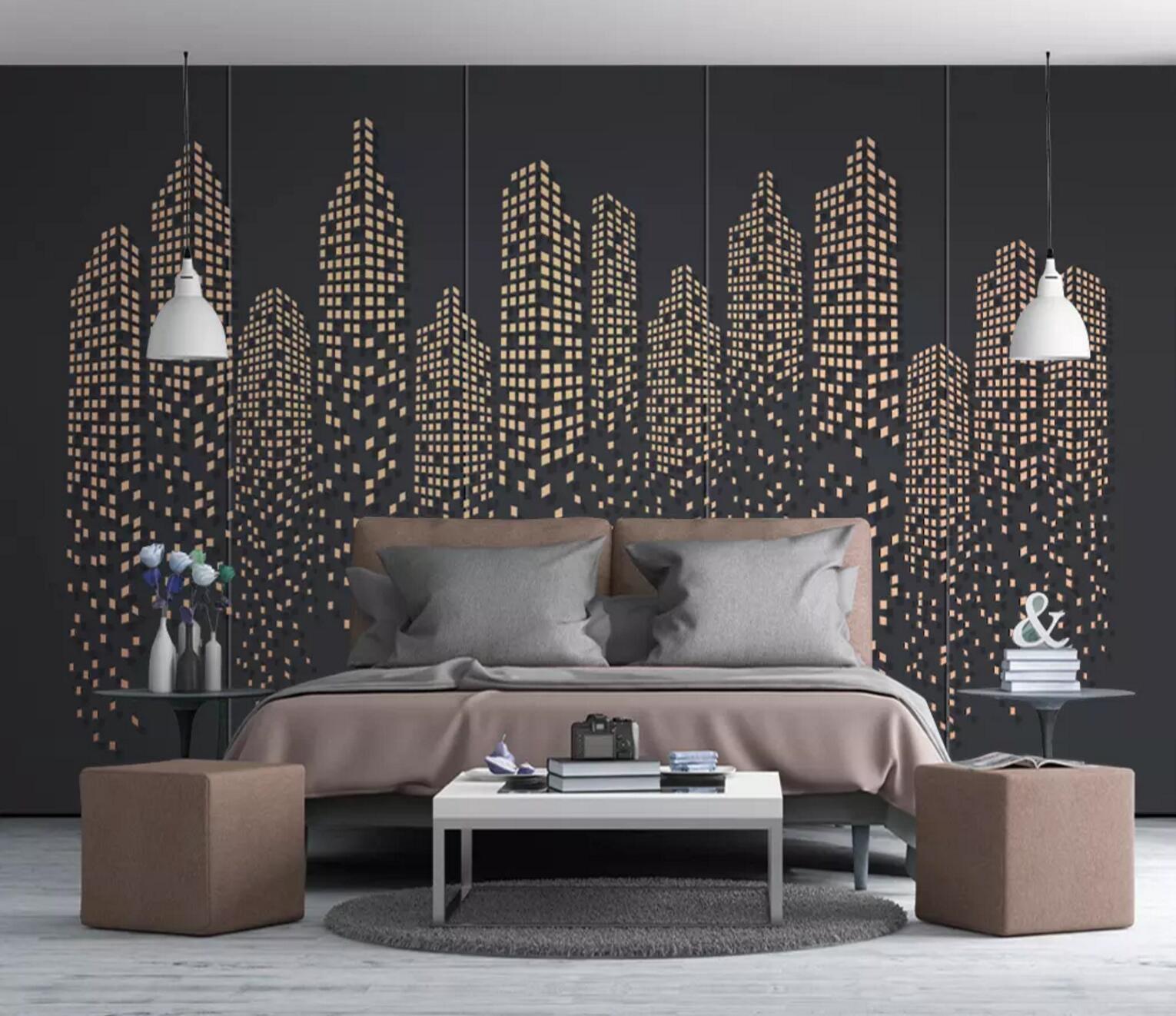3D Black Building 380 Wallpaper AJ Wallpaper