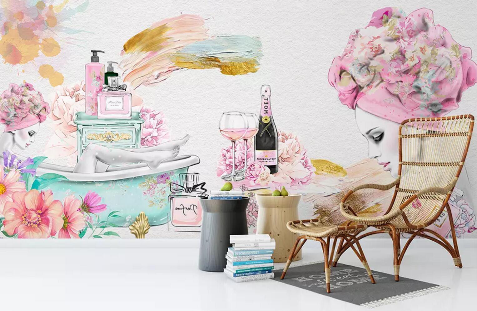 3D Red Wine Perfume 167 Wallpaper AJ Wallpaper