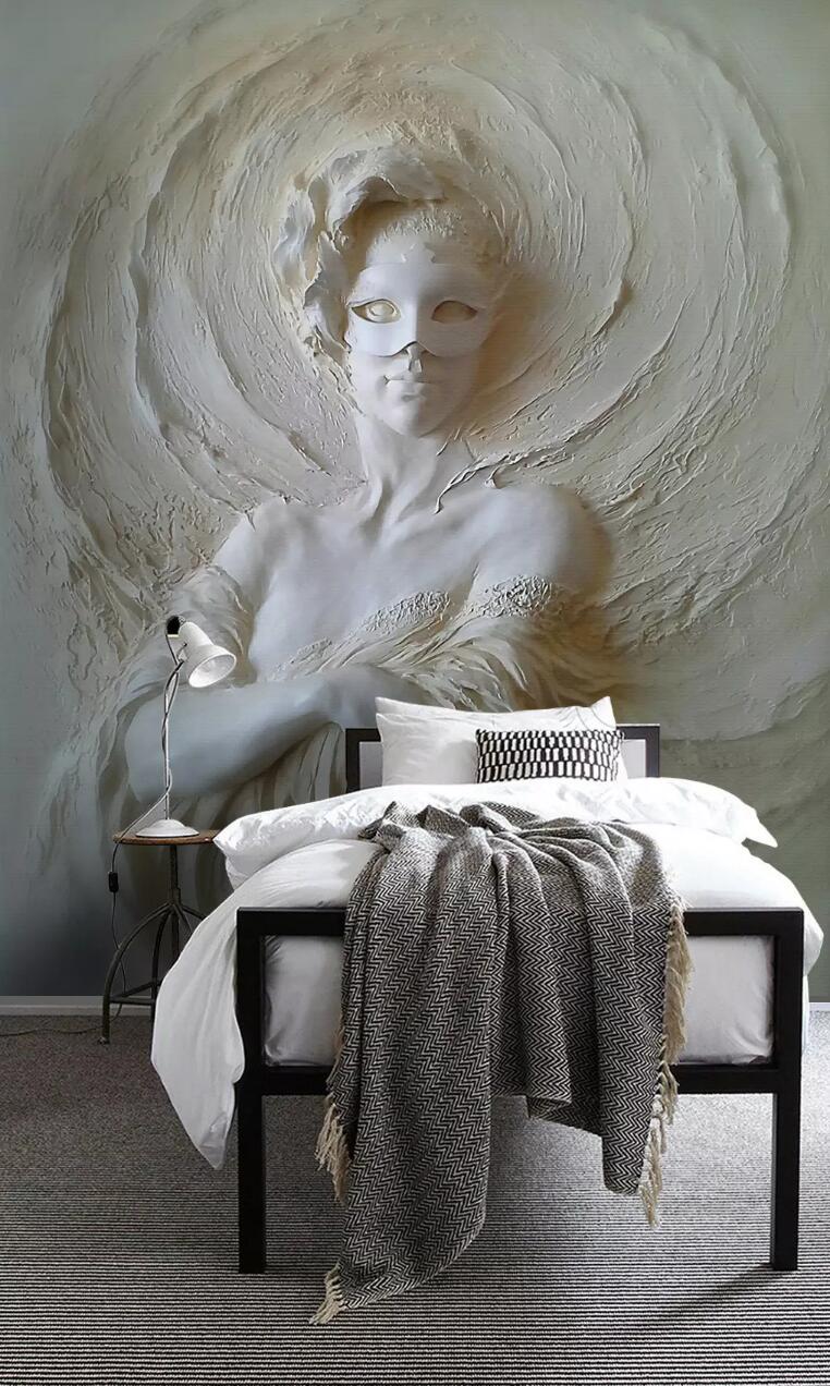 3D Carving Lady WC814 Wall Murals