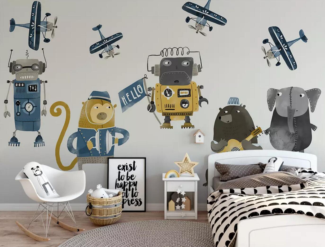 3D Robot Elephant WC405 Wall Murals