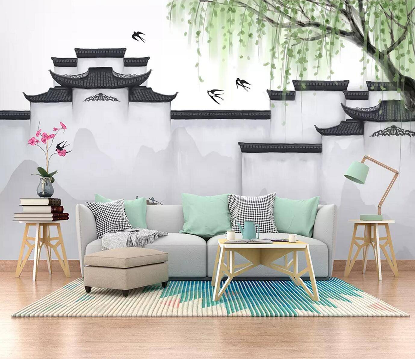 3D Swallow Wall 282 Wallpaper AJ Wallpaper