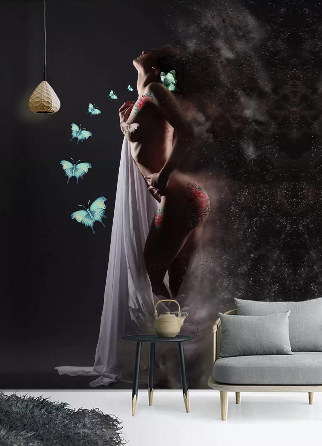 3D Beauty Butterfly 508 Wallpaper AJ Wallpaper