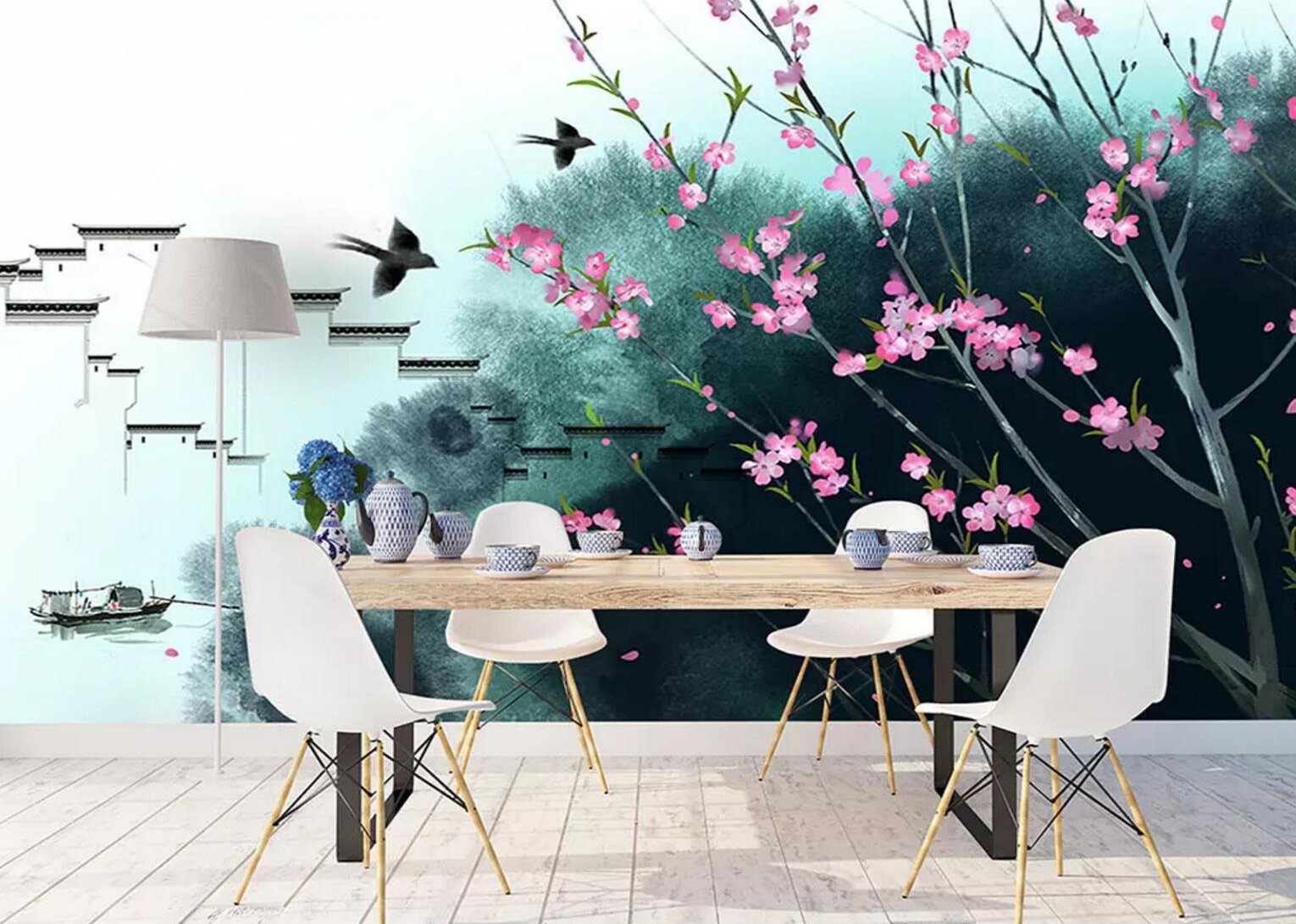 3D Flower Boat 262 Wallpaper AJ Wallpaper