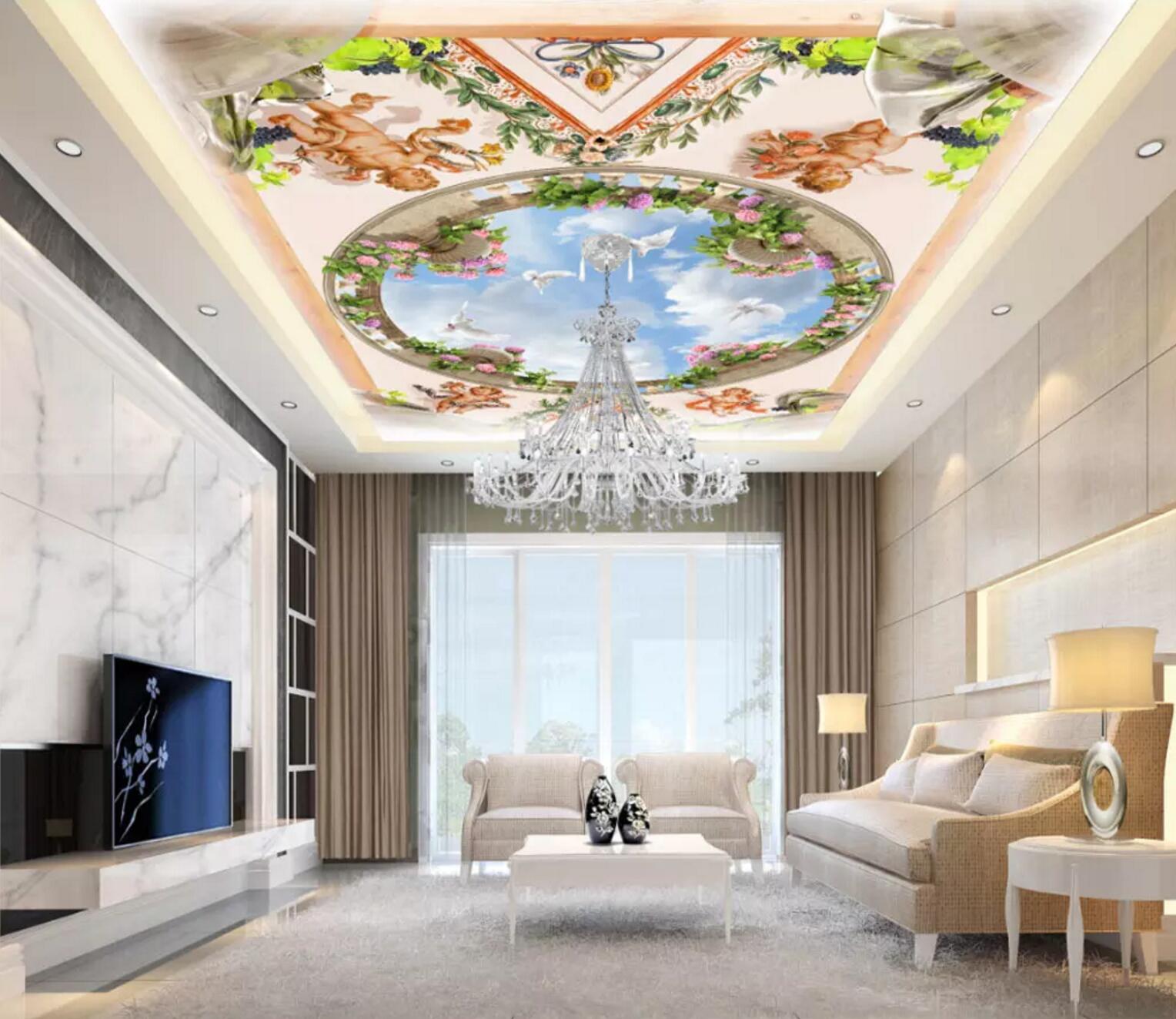 Angel Flower Pigeon 042 Wallpaper AJ Wallpaper