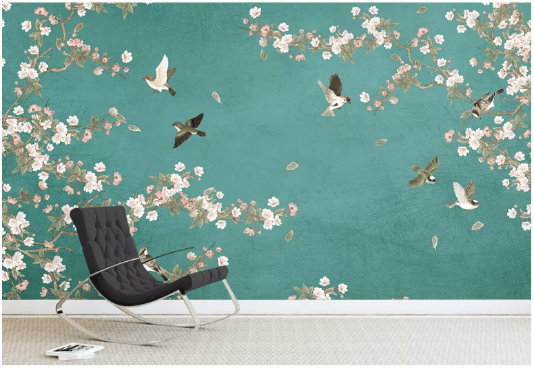 3D Flower Bird 2145 Wall Murals Wallpaper AJ Wallpaper 2