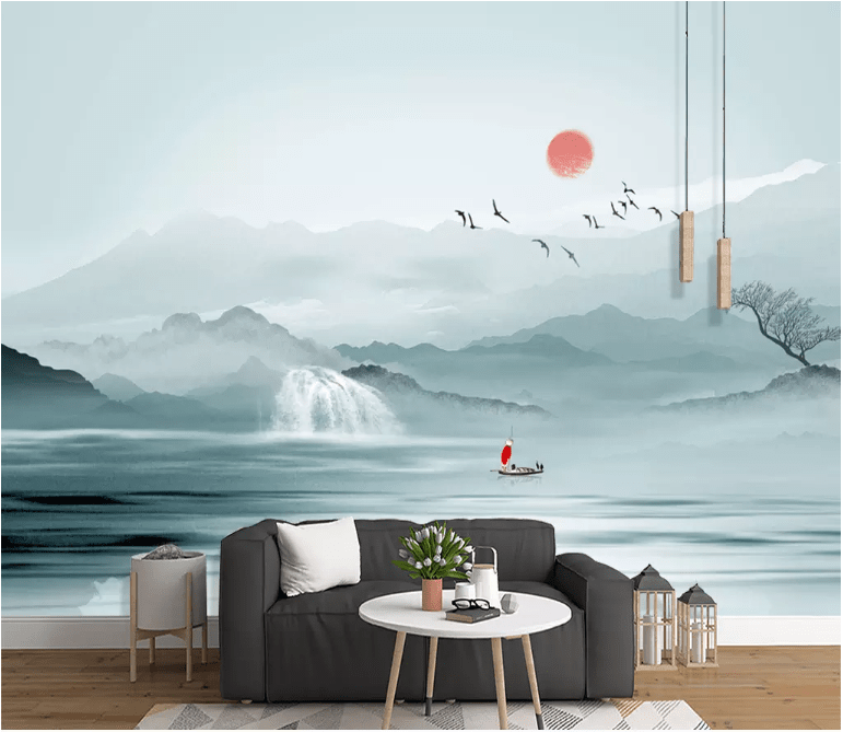 3D Sunrise Valley 2155 Wall Murals Wallpaper AJ Wallpaper 2