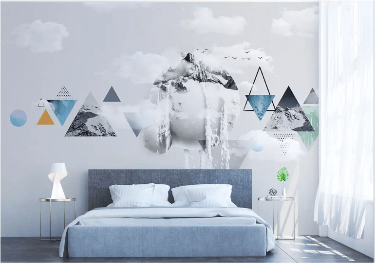 3D Modern Triangle 2074 Wall Murals Wallpaper AJ Wallpaper 2