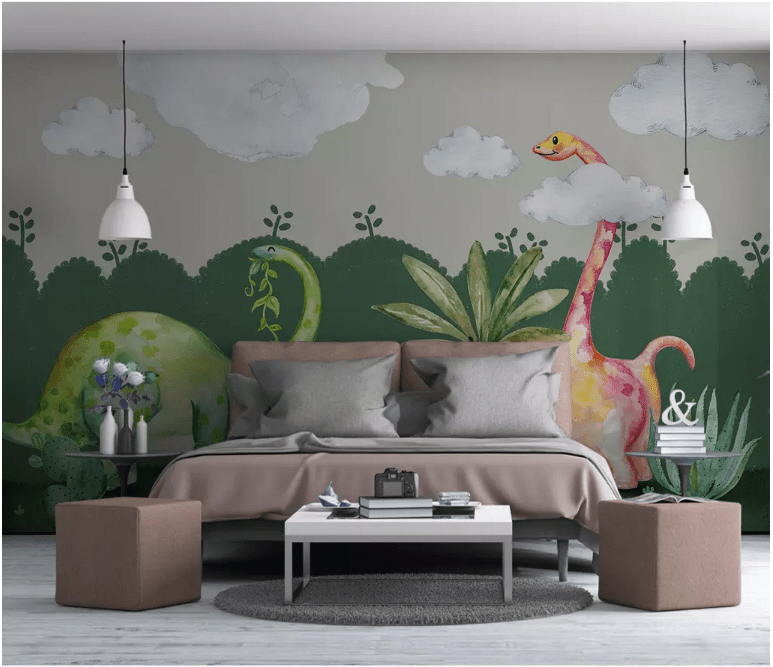 3D Dinosaur Park 2193 Wall Murals Wallpaper AJ Wallpaper 2