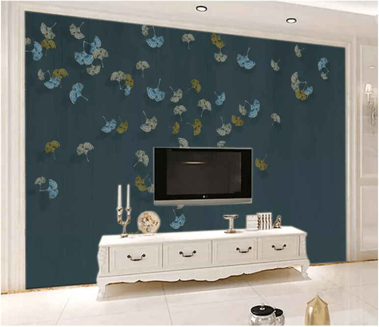 3D Colored Ginkgo Leaves 2125 Wall Murals Wallpaper AJ Wallpaper 2