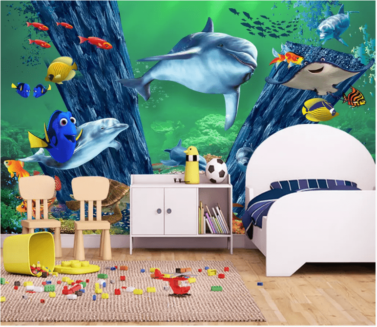3D Undersea Fish 2186 Wall Murals Wallpaper AJ Wallpaper 2