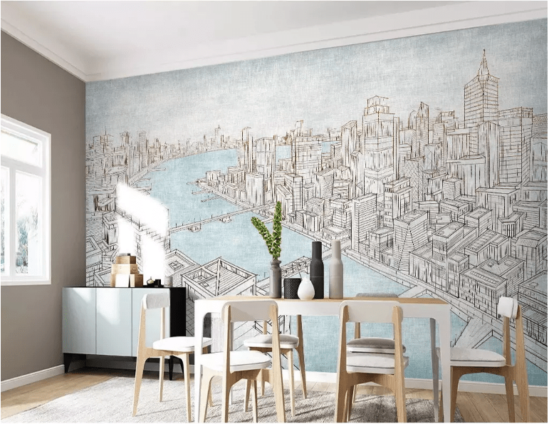 3D Waterside City 2191 Wall Murals Wallpaper AJ Wallpaper 2