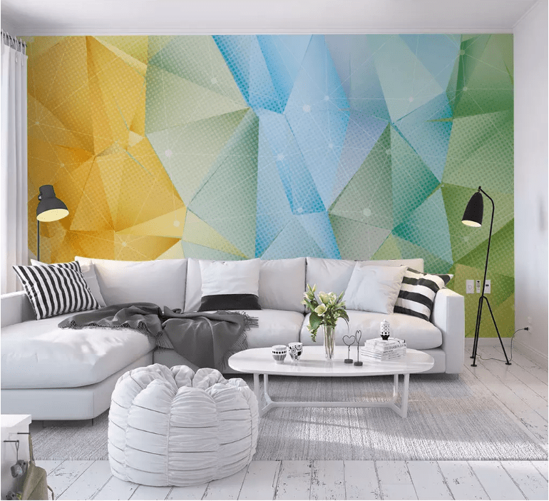 3D Color Geometry 2065 Wall Murals Wallpaper AJ Wallpaper 2