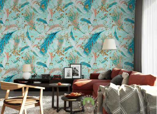 3D Blue Feather 2036 Wall Murals Wallpaper AJ Wallpaper 2