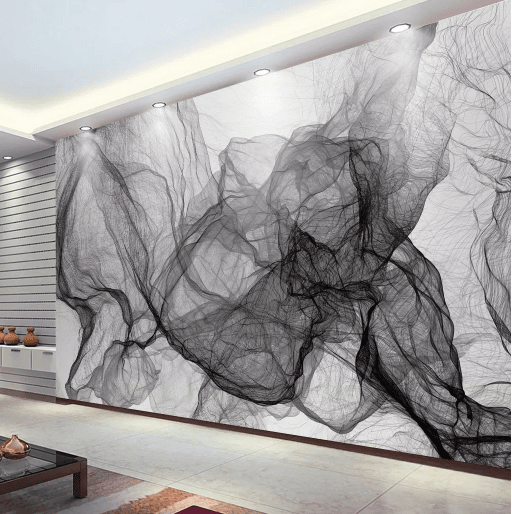 3D Black Smoke 2028 Wall Murals Wallpaper AJ Wallpaper 2