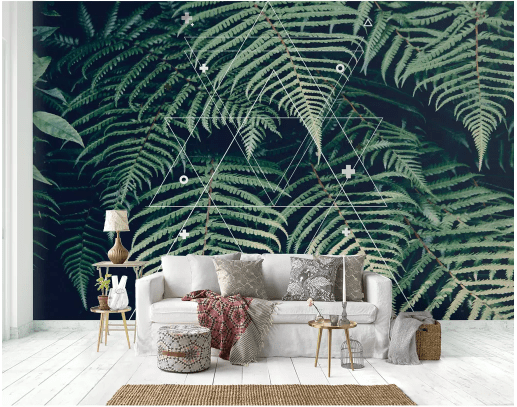 3D Waterdrop Leaves 2059 Wall Murals Wallpaper AJ Wallpaper 2