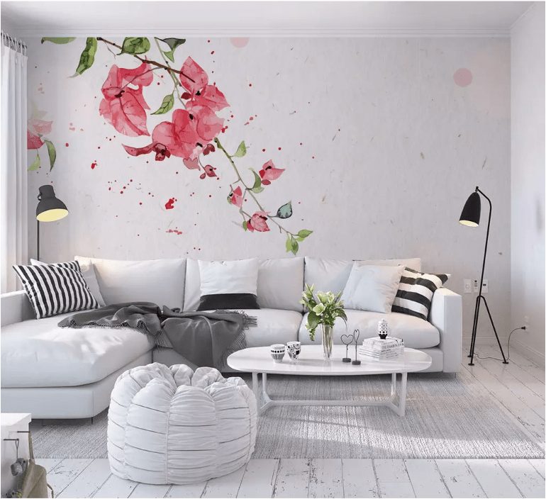 3D Red Flowers 2066 Wall Murals Wallpaper AJ Wallpaper 2