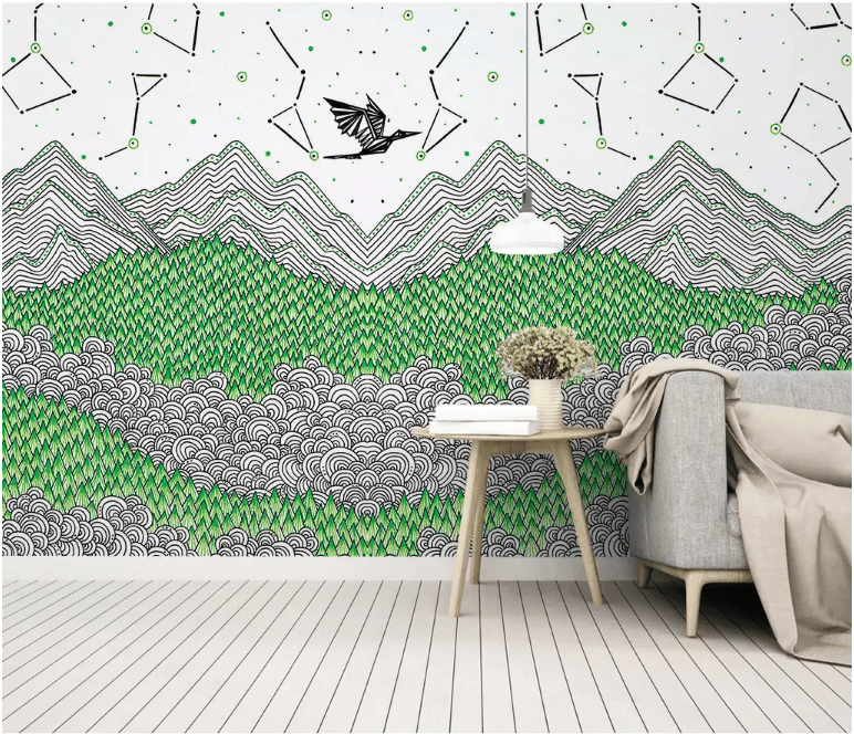 3D Painted Garden 2112 Wall Murals Wallpaper AJ Wallpaper 2