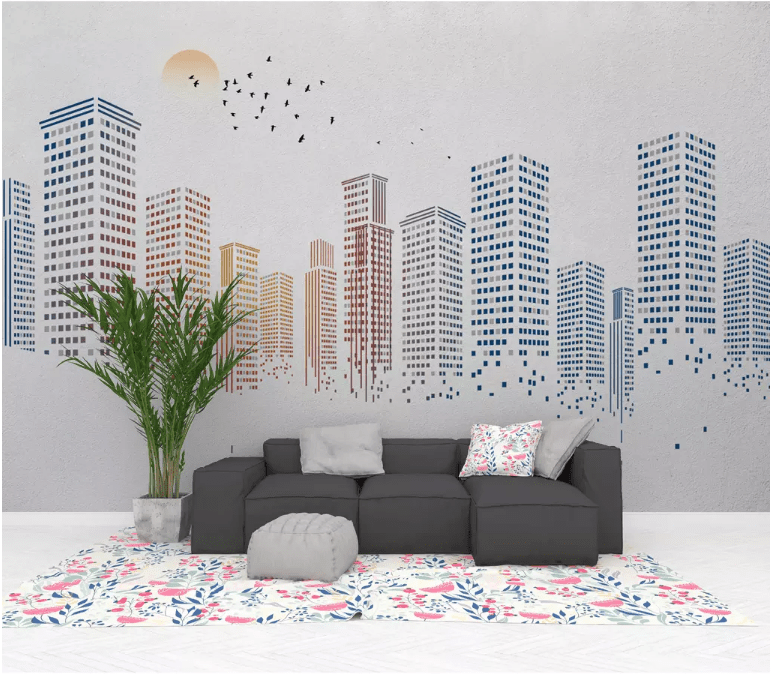 3D Color Building 2082 Wall Murals Wallpaper AJ Wallpaper 2