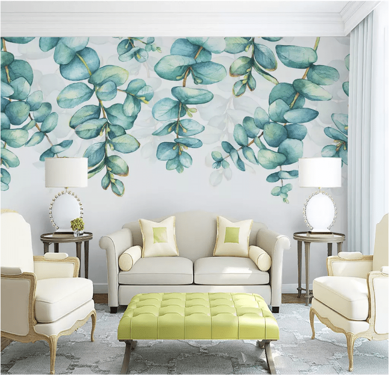 3D Green Leaf 2153 Wall Murals Wallpaper AJ Wallpaper 2
