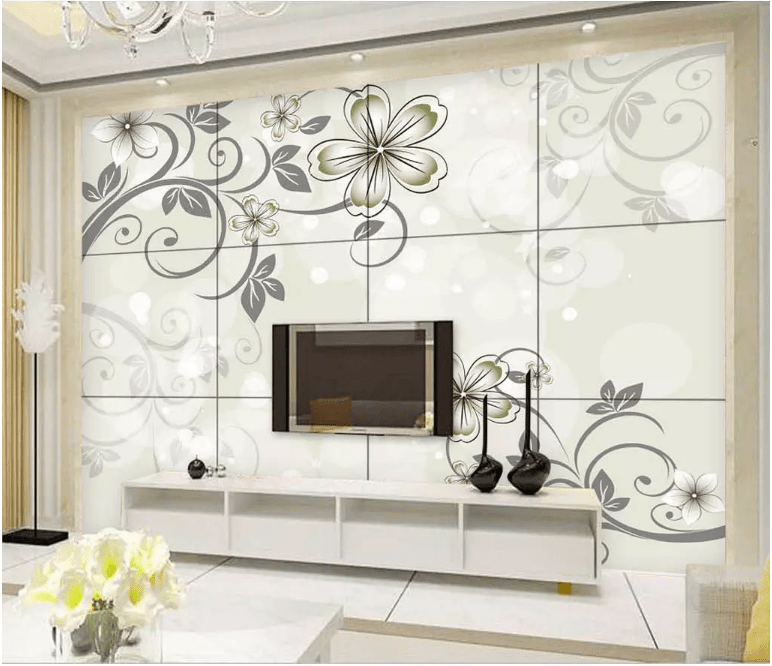 3D Flowers And Leaves 2083 Wall Murals Wallpaper AJ Wallpaper 2