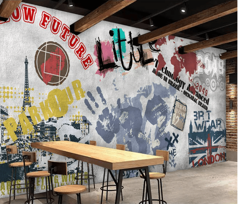 3D Color Graffiti 2022 Wall Murals Wallpaper AJ Wallpaper 2