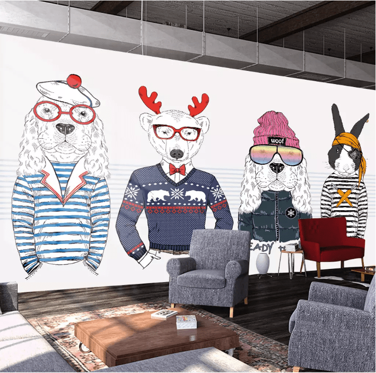 3D Red Glasses 2033 Wall Murals Wallpaper AJ Wallpaper 2