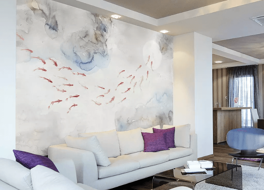 3D Goldfish Group 1612 Wallpaper AJ Wallpaper 2