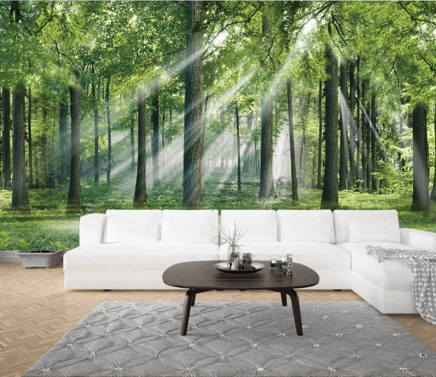 3D Sunshine Forest 1594 Wallpaper AJ Wallpaper 2