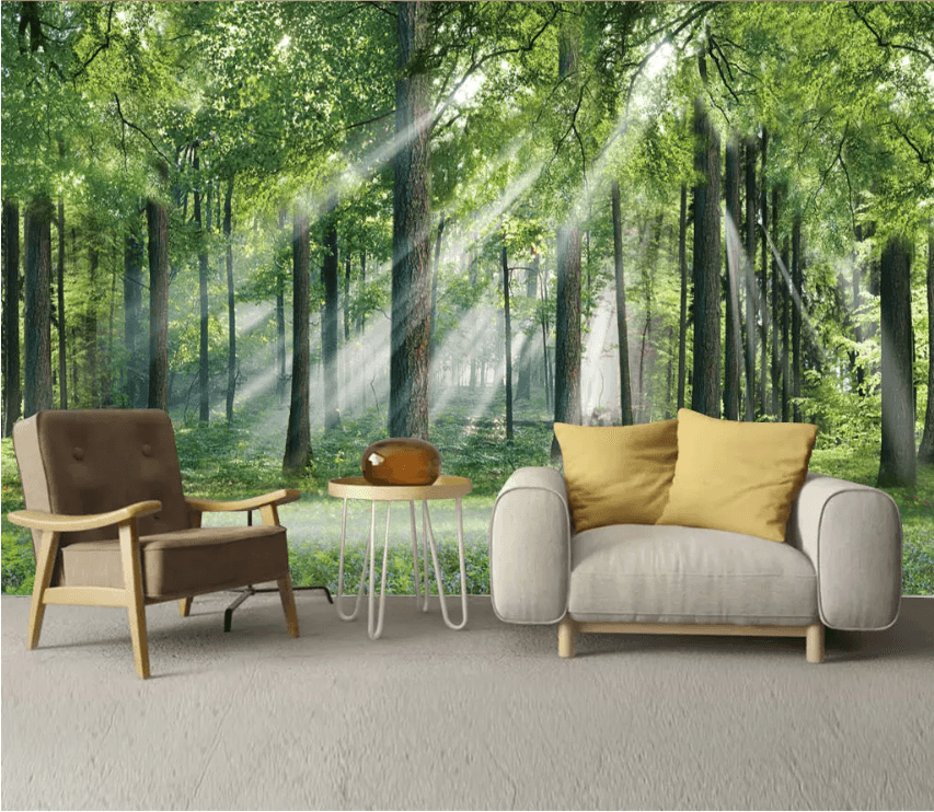 3D Sunshine Forest 1594 Wallpaper AJ Wallpaper 2