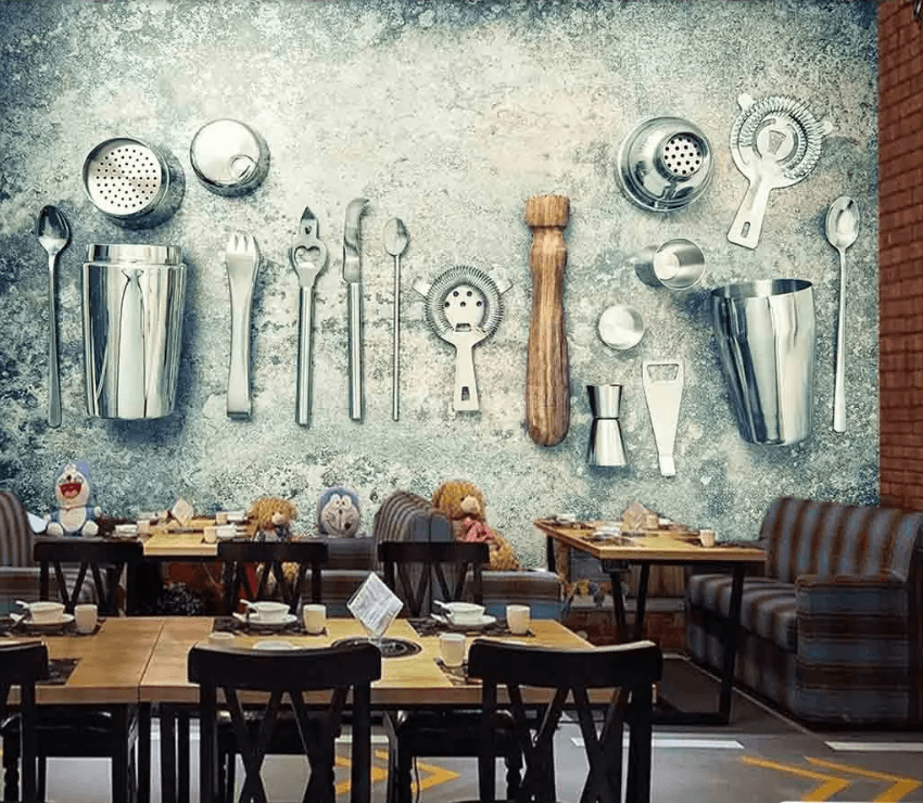 3D Kitchen Utensils 1592 Wallpaper AJ Wallpaper 2