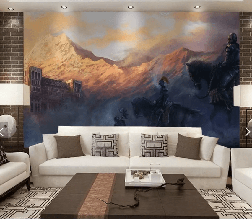 3D War Sunset Mountain 1581 Wallpaper AJ Wallpaper 2