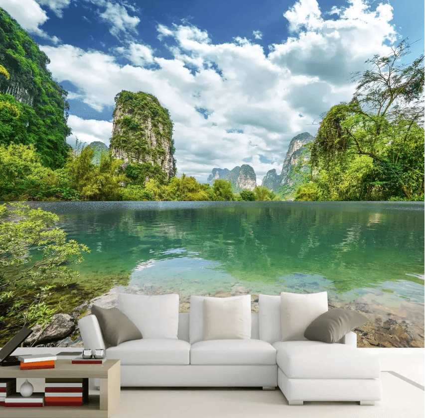 3D Clear Lake Mountain 1574 Wallpaper AJ Wallpaper 2