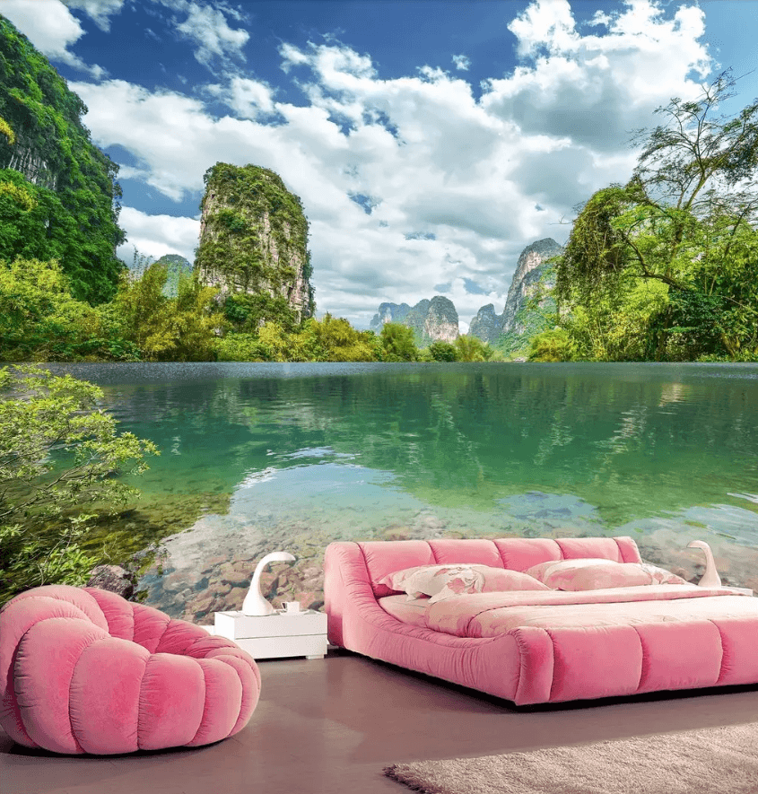 3D Clear Lake Mountain 1574 Wallpaper AJ Wallpaper 2