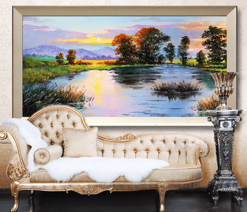 3D Sunset Lake Water 1575 Wallpaper AJ Wallpaper 2