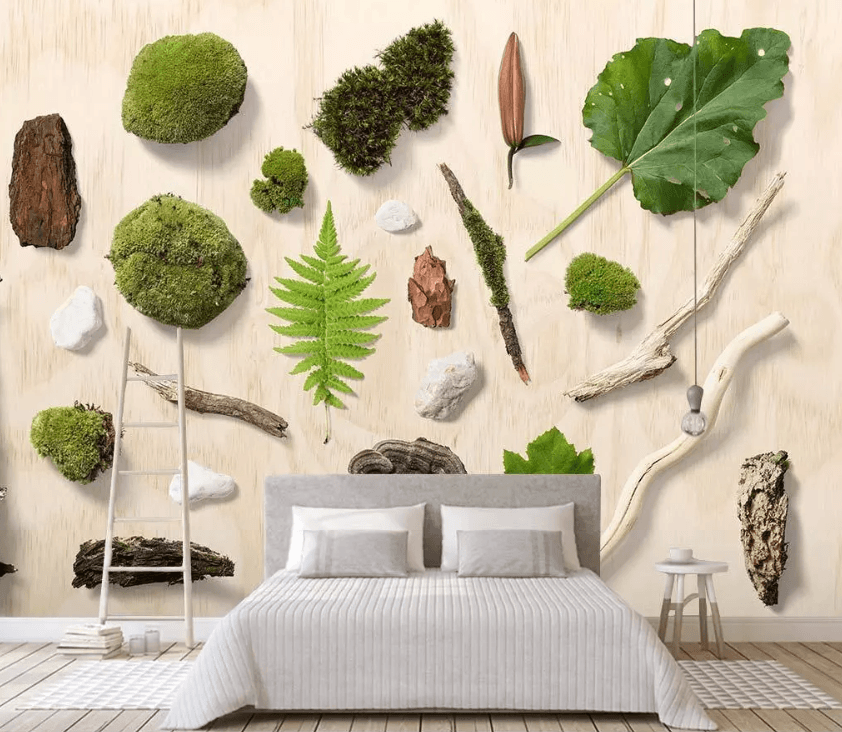 3D Moss Leaves Ganoderma 1550 Wallpaper AJ Wallpaper 2