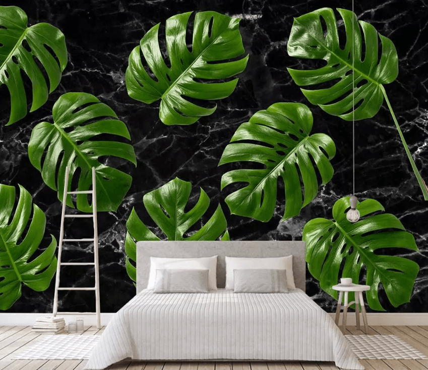 3D Green Leaf 1549 Wallpaper AJ Wallpaper 2