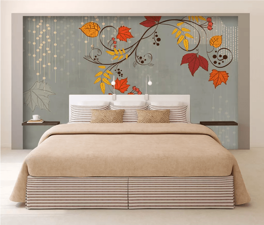 3D Red Leaf 1509 Wallpaper AJ Wallpaper 2