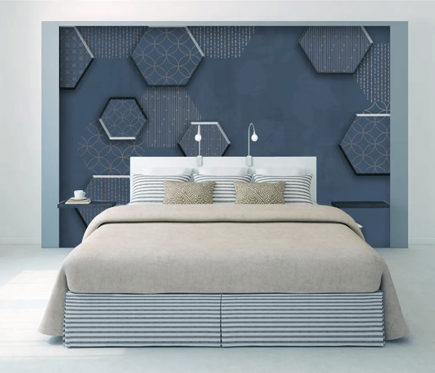 3D Concave Hexagon 1508 Wallpaper AJ Wallpaper 2