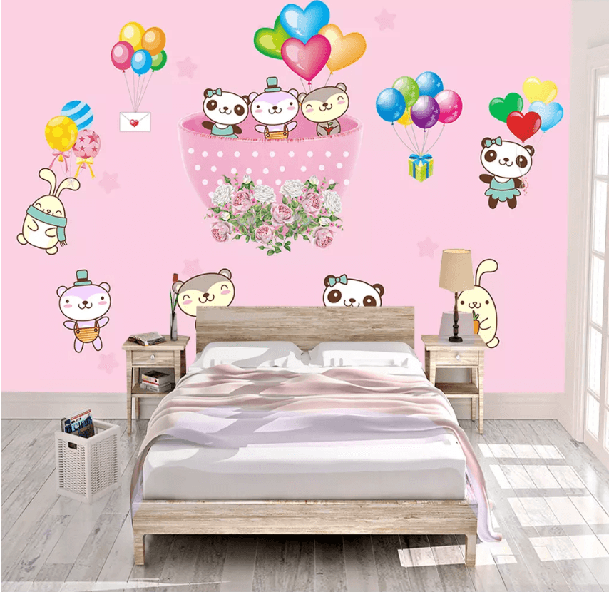3D Balloon Cartoon Bear 1483 Wallpaper AJ Wallpaper 2