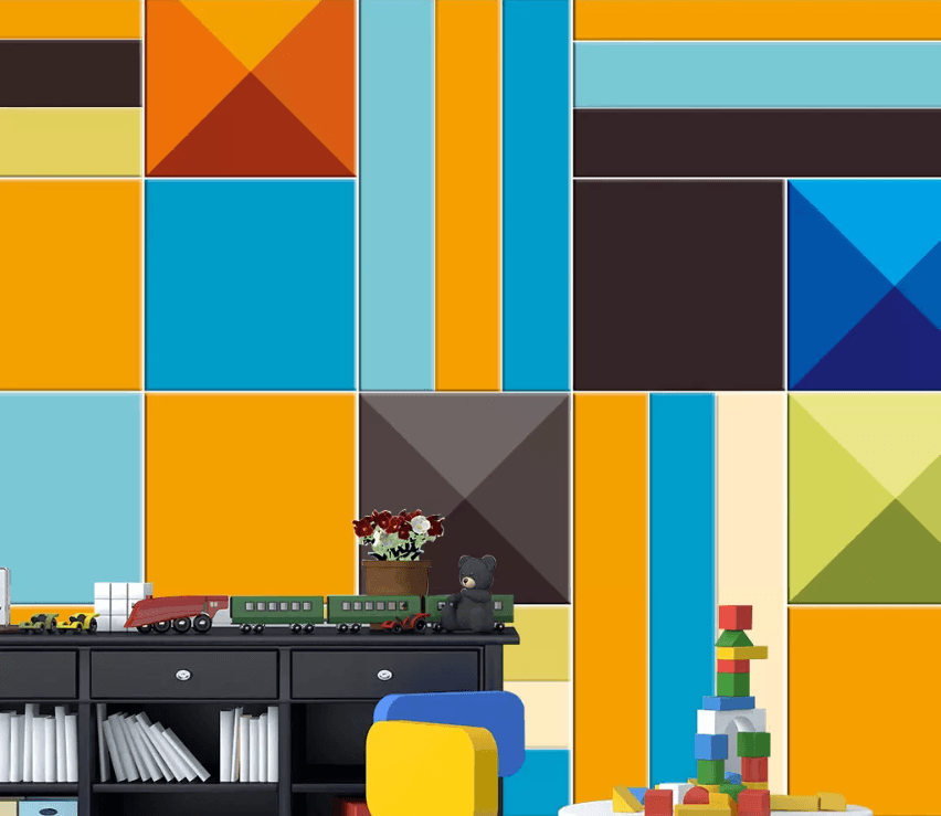 3D Colored Irregular Squares 1449 Wallpaper AJ Wallpaper 2