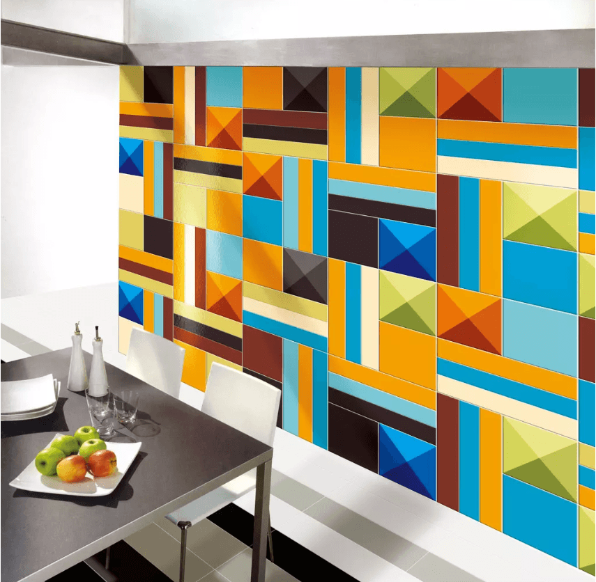 3D Colored Irregular Squares 1449 Wallpaper AJ Wallpaper 2