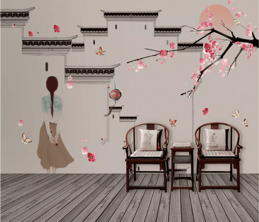 3D Plum Girl Back View 1443 Wallpaper AJ Wallpaper 2