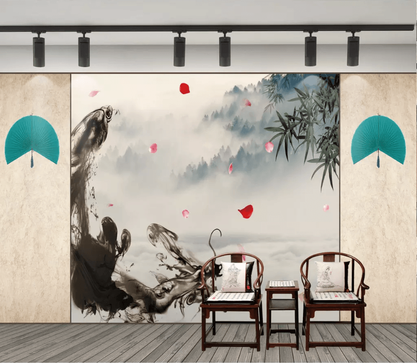 3D Fan Petals Falling 1439 Wallpaper AJ Wallpaper 2