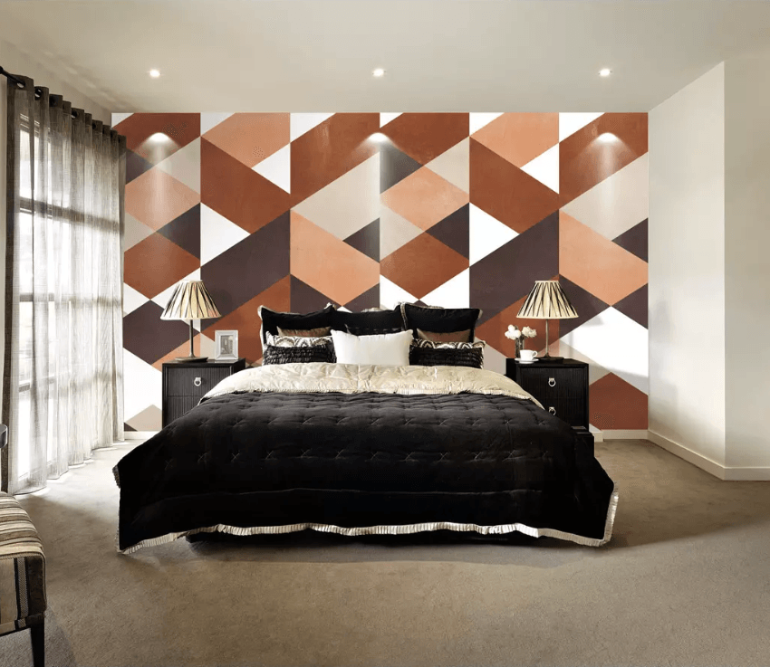 3D Red Triangle Stitching 1436 Wallpaper AJ Wallpaper 2