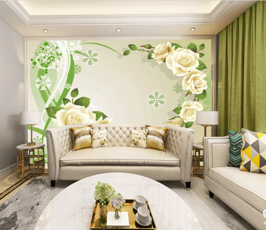 3D Love Wreath Dew 1427 Wallpaper AJ Wallpaper 2