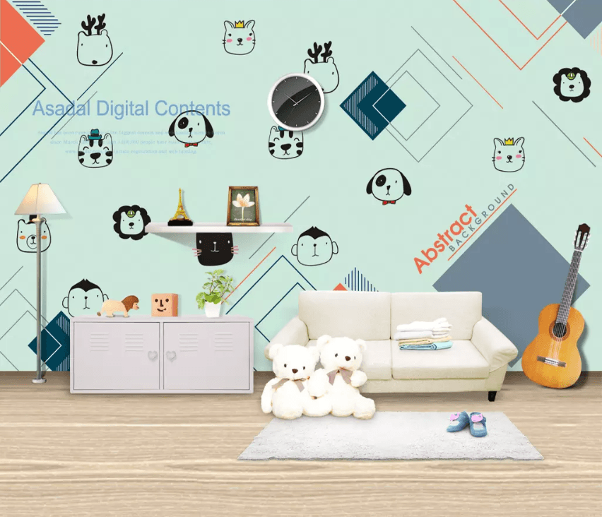 3D Doodle Cat Head 1426 Wallpaper AJ Wallpaper 2