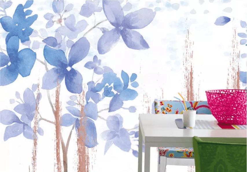 3D Blue Ink Flower Petal 1412 Wallpaper AJ Wallpaper 2