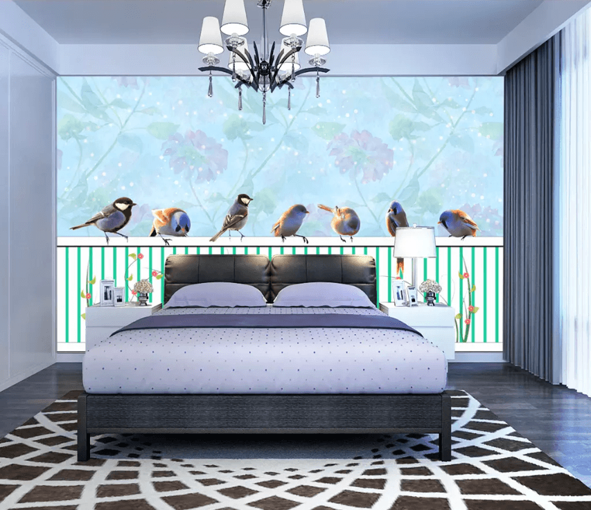 3D Wall Fat Bird 1404 Wallpaper AJ Wallpaper 2