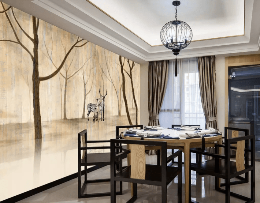3D Paper Cutting Deer Woods 1400 Wallpaper AJ Wallpaper 2