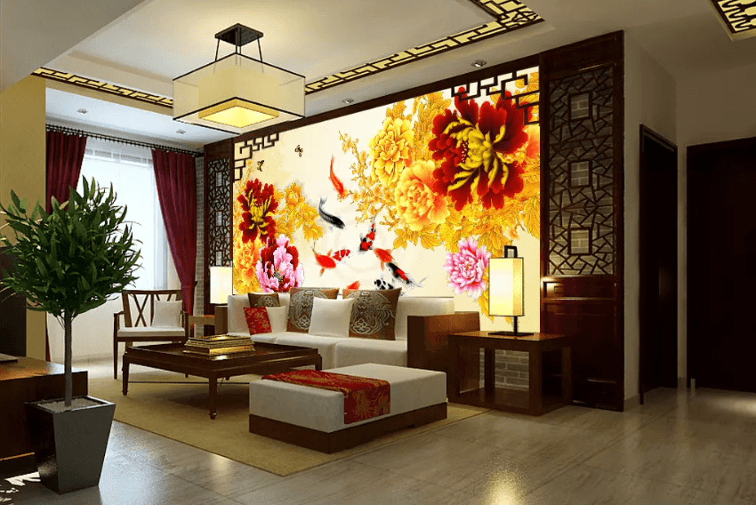 3D Goldfish Fighting Over Food 1399 Wallpaper AJ Wallpaper 2